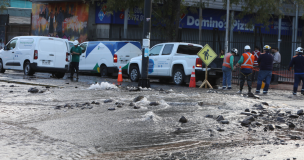 Aguas Andinas se refiere a rotura de matriz en Recoleta: 