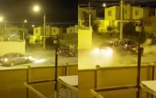 VIDEO | Conductor choca a toda marcha repetidamente a otro auto en Calama