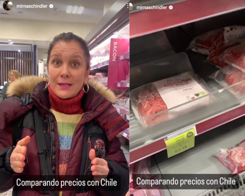 “Estoy en el supermercado…”: Mirna Schindler comparó los precios entre Chile y Europa