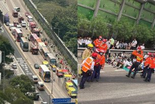 93 hospitalizados por un choque múltiple de autobuses en Hong Kong