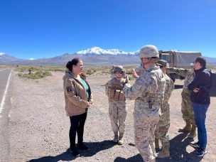 Ministra de Defensa visitó patrullas fronterizas del Ejército en Colchane: 