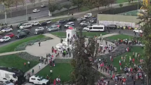 Masiva manifestación en Plaza Italia por mártir de Carabineros Daniel Palma