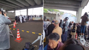 Evacúan al primer ministro japonés, Fumio Kishida, tras la explosión de una bomba de humo en medio de un acto
