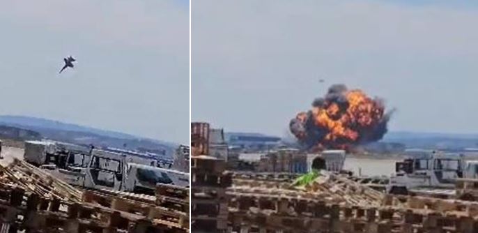 Avión F-18 se estrelló durante vuelo en base aérea de España: Piloto logró sobrevivir