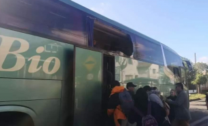 Atacan a balazos a un bus en plena Ruta 5 Sur a la altura de Victoria