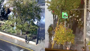 Carabineros detiene a sujeto que los apuntó con arma de fuego en manifestaciones por el Día del Trabajador