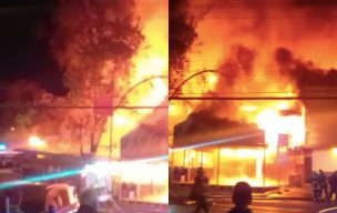 Incendio destruyó conocido restaurante y un Mayorista 10 en Los Andes