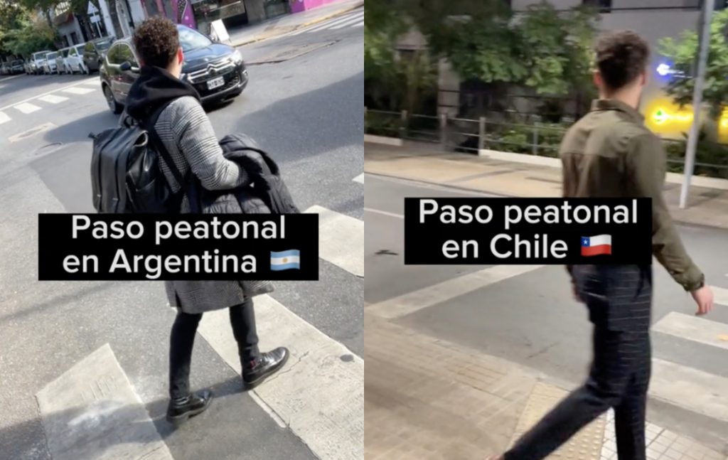 “Chilenos, los únicos que respetan al peatón”: extranjero destaca funcionamiento del paso de cebra en Chile y lo compara con Argentina