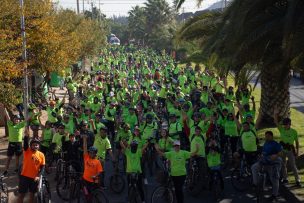 Renca celebró un nuevo aniversario de la comuna con gran cicletada familiar