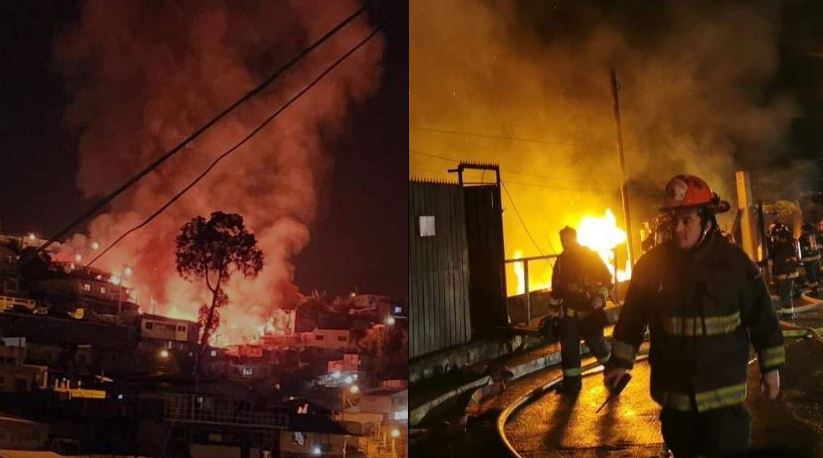 Valparaíso: Incendio destruyó diez casas y dejó a 20 personas damnificadas