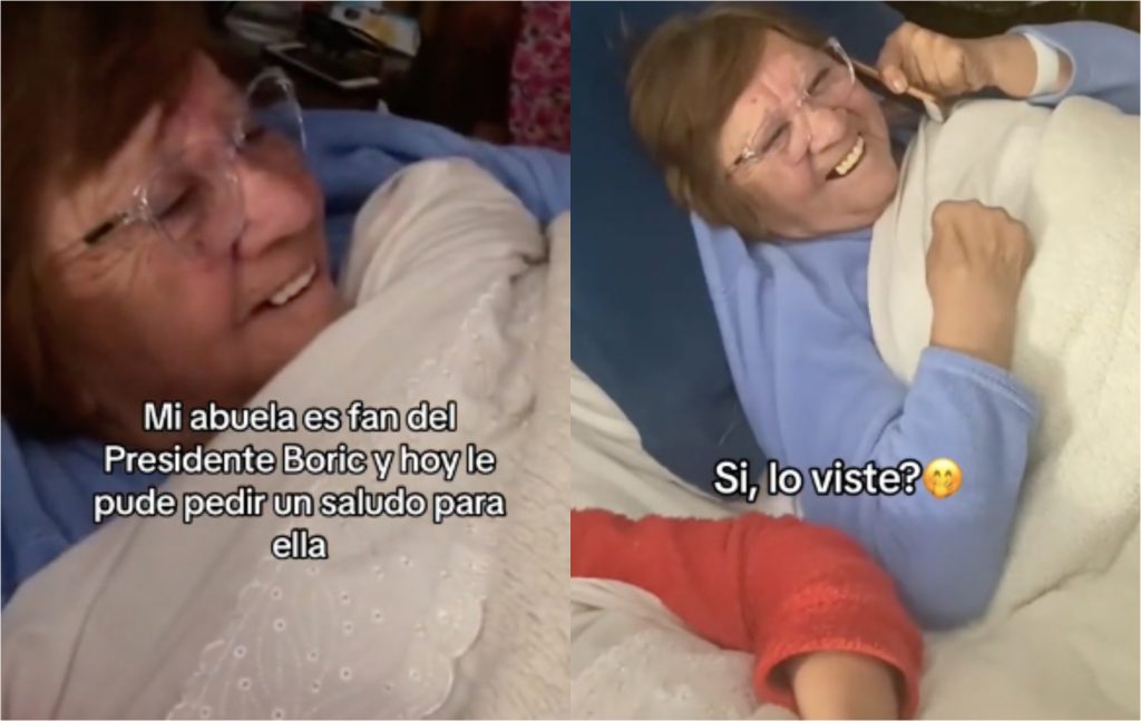“Mi abuela es fan del Presidente Boric”: Mujer se emocionó tras recibir saludo del Mandatario y su reacción se hizo viral