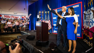 Mike Pence carga duramente contra su antiguo socio, Donald Trump, en su primer discurso como candidato presidencial