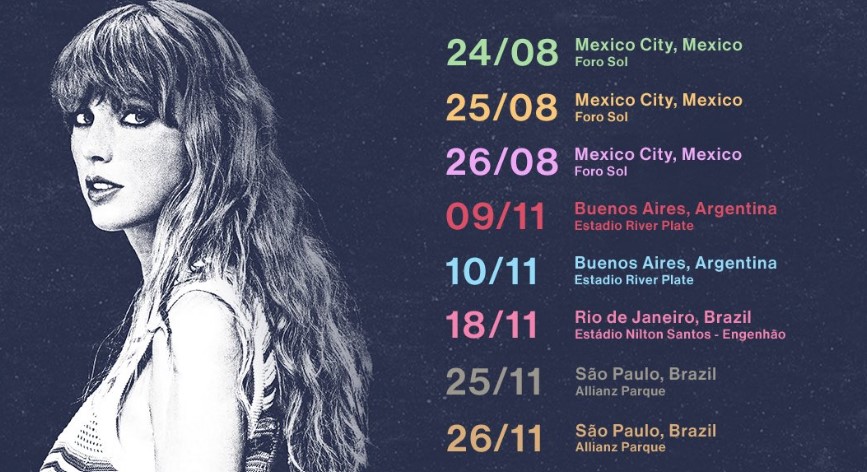 Taylor Swift confirma conciertos en Latinoamérica, pero no en Chile