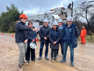 Sistema frontal: ministro de Energía supervisa reposición de suministro eléctrico tras intensas lluvias