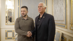 Exvicepresidente de EEUU Mike Pence hace sorpresiva visita a Ucrania