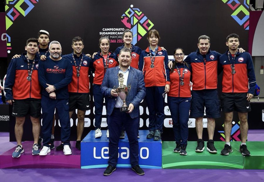 Chile lidera el medallero del Campeonato Sudamericano de Tenis de Mesa
