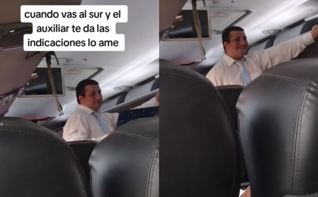 “Empleado del mes”: Auxiliar de bus se viraliza por su cordial forma de entregar recomendaciones para el viaje
