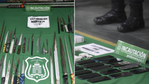 Gendarmería realiza nuevo allanamiento a 30 cárceles del país: Incautaron más de 700 armas blancas y 300 celulares