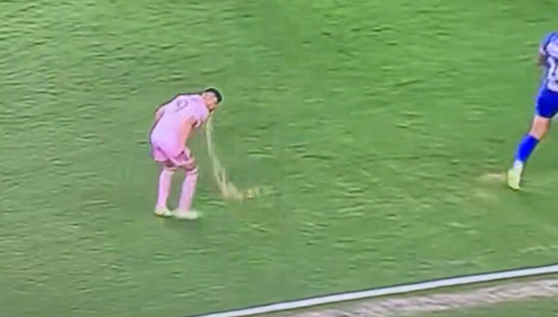 ¡Insólito! Robbie Robinson vomitó en pleno debut de Messi en Inter Miami
