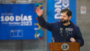 Presidente Gabriel Boric a 100 días se Santiago 2023: 