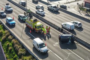 Carabinera de la Escolta Presidencial resultó lesionada en accidente de tránsito en la Ruta 5