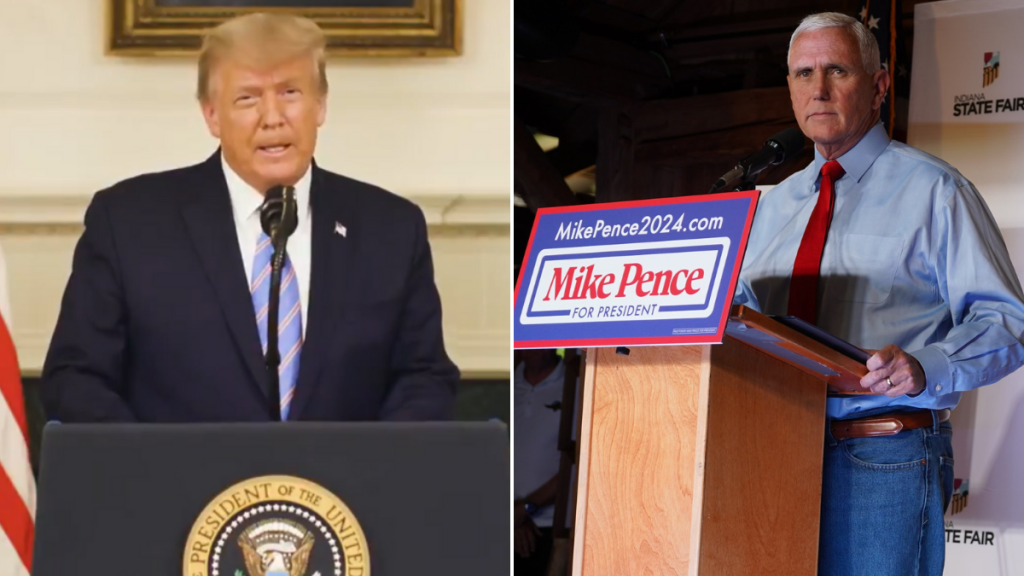 Donald Trump responde a las críticas de Mike Pence: “Está delirando y ahora quiere demostrar que es un tipo duro”