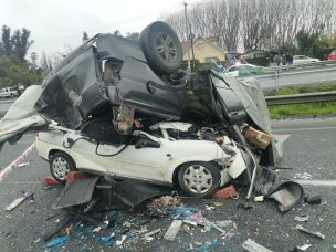 Violento accidente vehicular en Ruta 5 Sur dejó a cuatro personas fallecidas