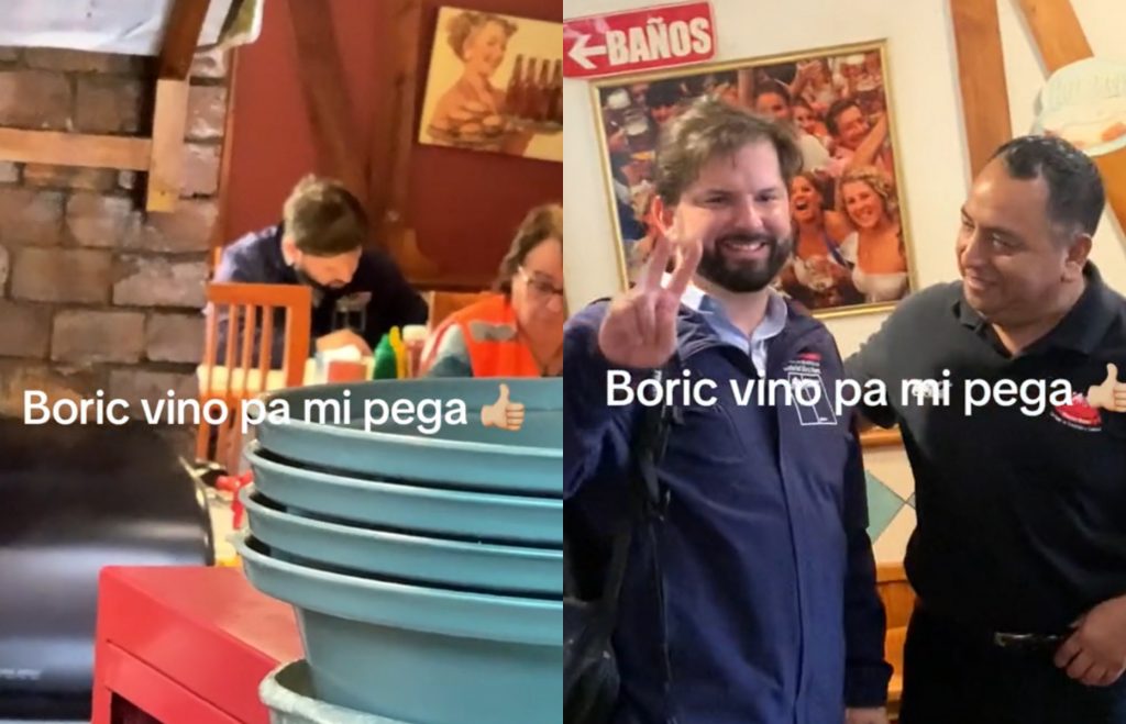 Presidente Boric es captado en local de comida y desata ola de reacciones: “No he visto político que pueda andar así de tranquilo”