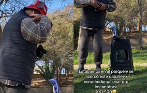 ¡Como en los viejos tiempos! El viral de hombre que ofrece fotos instantáneas en Copiapó