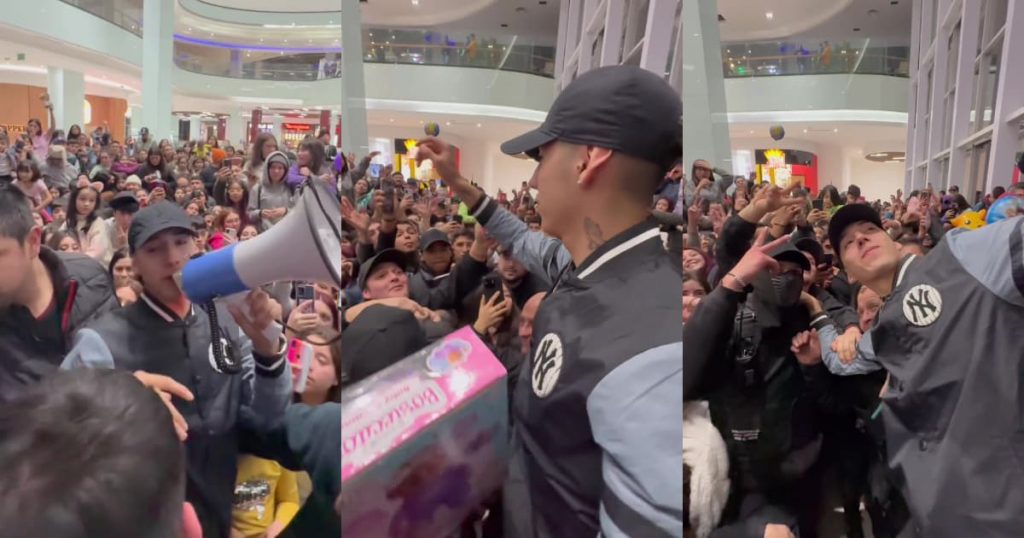 Así fue la inesperada aparición de Pailita en mall de Puerto Montt: le dio regalos a niñas y niños