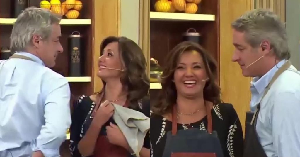 El coqueto e ‘intenso’ momento que protagonizó Repenning y Priscilla Vargas en matinal de Canal 13