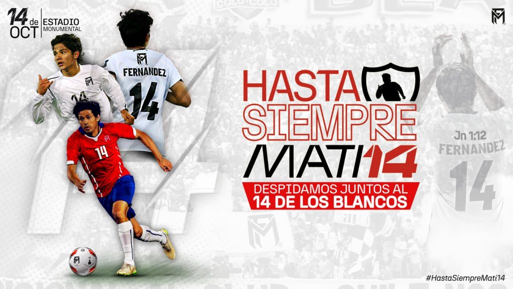 “Hasta siempre Mati14”: inicia la venta de entradas para la despedida de Matías Fernández