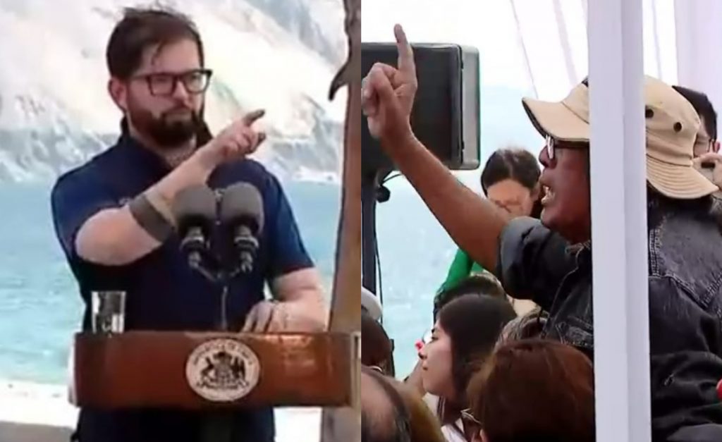 Presidente Boric fue increpado en medio de ceremonia: “No voy a conversar con usted mientras siga faltándole el respeto a la gente”