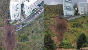 Socavón provoca la evacuación de personas en edificio de Reñaca