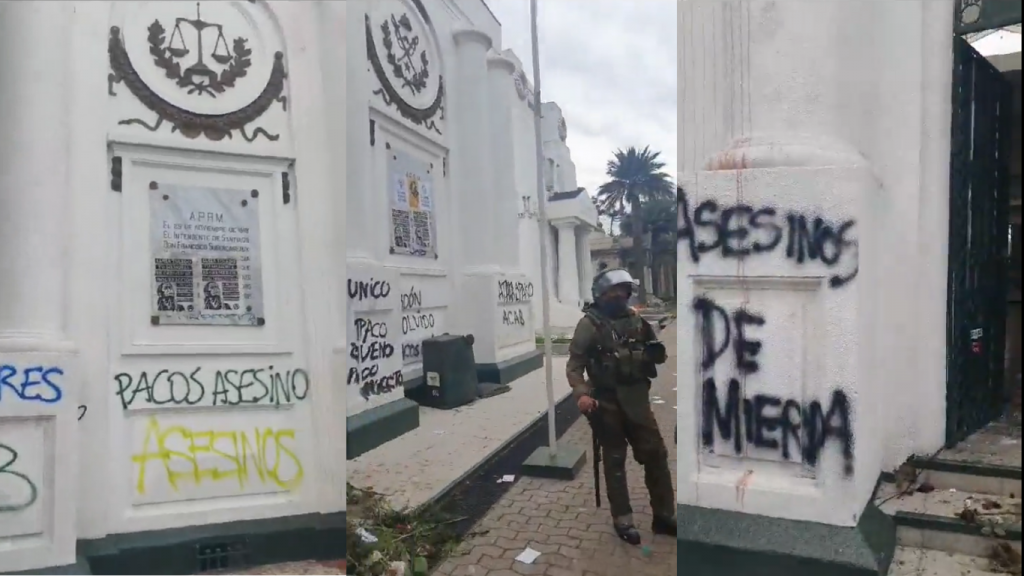 Carabineros detiene a uno de los autores de los daños al mausoleo de la institución y anuncia querella