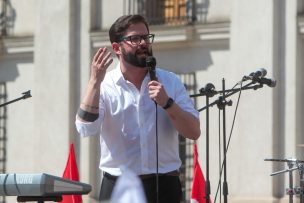 Presidente Boric en manifestación a su favor: 