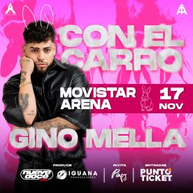 Gino Mella llega al Movistar Arena el 17 de noviembre