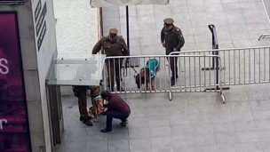 Perro de Carabineros resultó herido en medio de disturbios