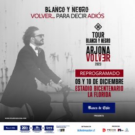 Ricardo Arjona se presentará el 9 y 10 de diciembre en La Florida