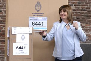 Patricia Bullrich vota en las elecciones de Argentina: 