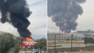 Maipú: Gigantesco incendio en empresa de gas está controlado