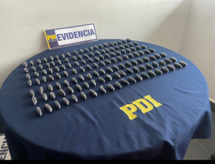 Arica: PDI detiene a mujer por llevar 140 ovoides de cocaína en su estómago