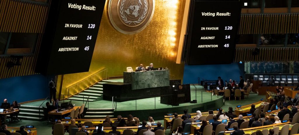 Asamblea General de la ONU aprobó llamado a “tregua inmediata” en Gaza