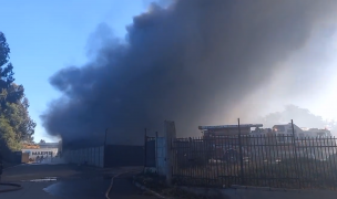 Incendio en Valparaíso: Siniestro afecta a la bodega de una empresa de transportes