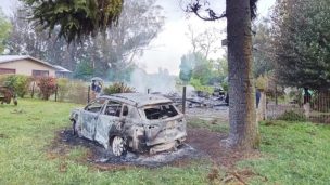 Ataque incendiario: Queman una vivienda, un auto y agreden a una persona en La Araucanía