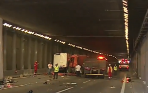 Choque múltiple en autopista General Velásquez provoca corte total en dirección al sur