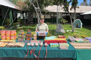 Carabineros sacó de las calles un gran cargamento de fuegos artificiales