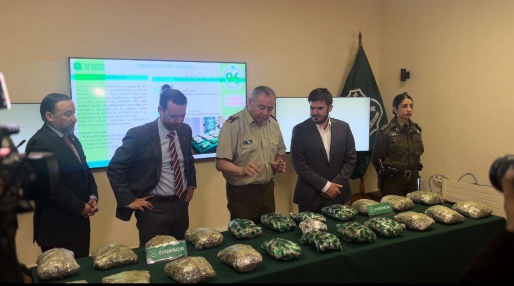 Araucanía: Carabineros detectó a dos ciudadanos extranjeros que transportaban cerca de 16 kilos de marihuana