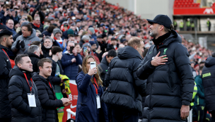 El emotivo homenaje de los hinchas de Liverpool a Jürgen Klopp en la FA Cup