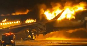 Cinco muertos tras colisión de dos aviones en el aeropuerto de Tokio